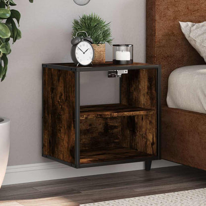 Comodino a Muro Rovere Fumo 40x31x39,5 cm