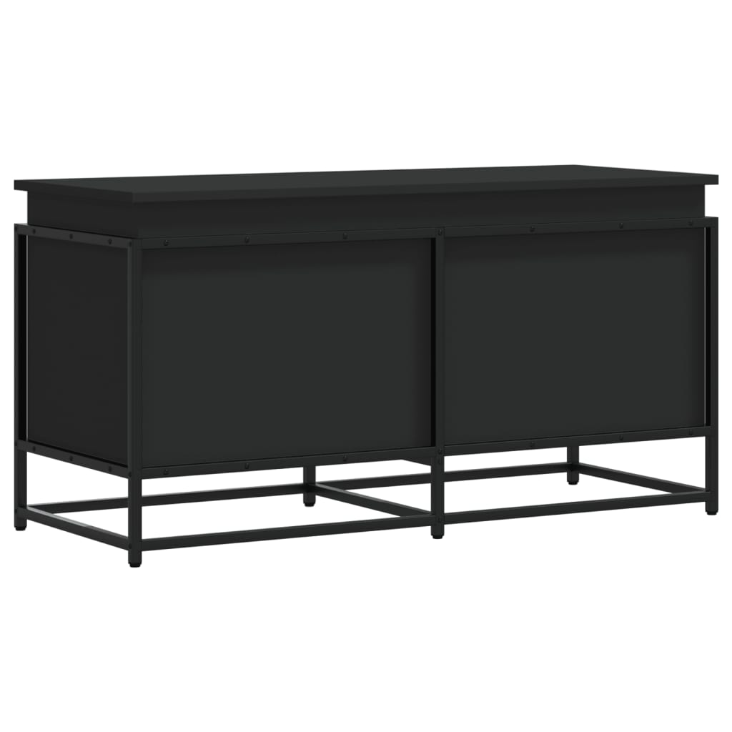 Contenitore con Coperchio Nero 100x40x51,5 cm in Truciolato