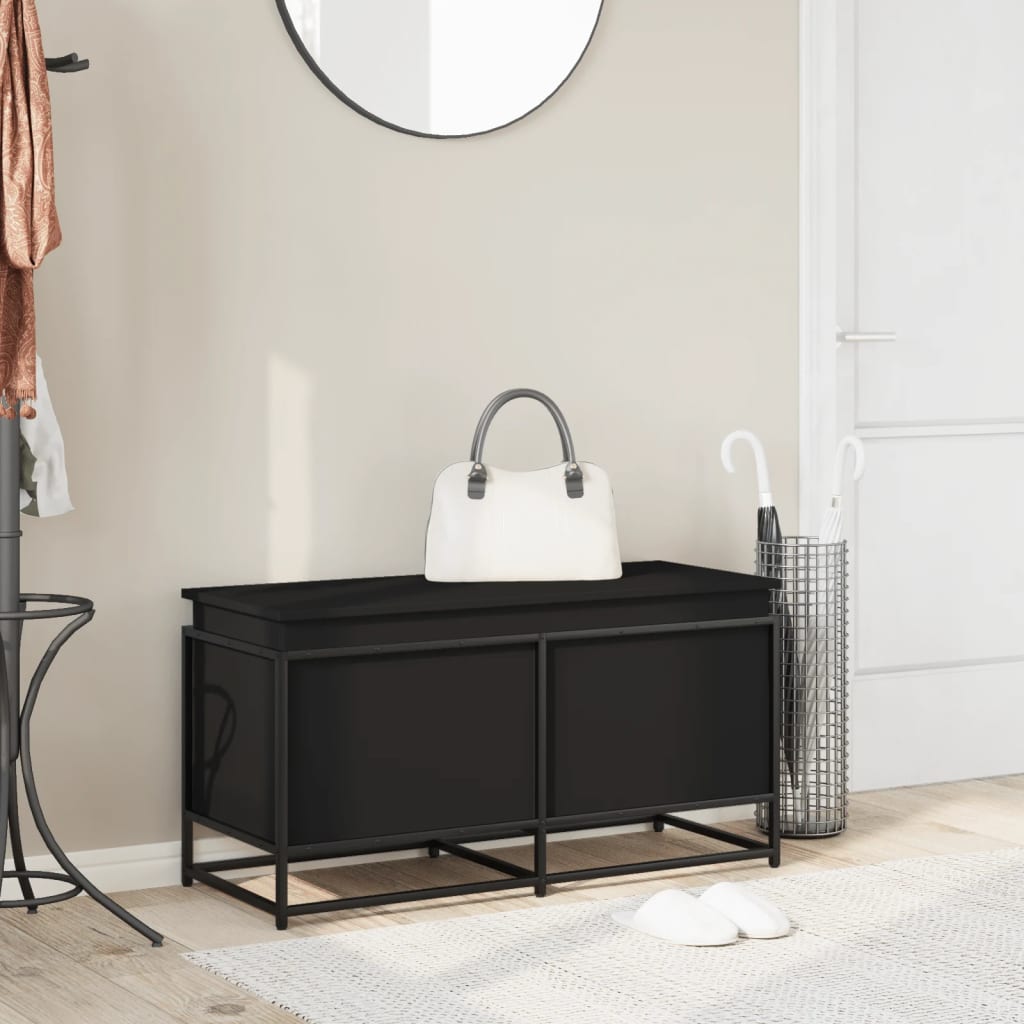 Contenitore con Coperchio Nero 100x40x51,5 cm in Truciolato