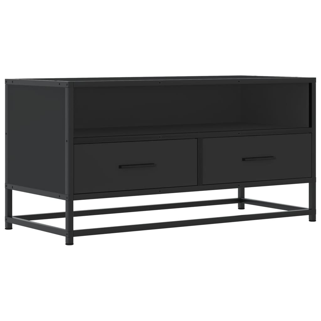 Mobile TV Nero 80x34,5x40 cm in Truciolato Metallo
