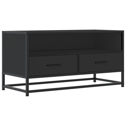 Mobile TV Nero 80x34,5x40 cm in Truciolato Metallo
