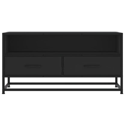 Mobile TV Nero 80x34,5x40 cm in Truciolato Metallo