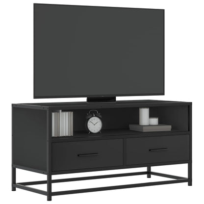 Mobile TV Nero 80x34,5x40 cm in Truciolato Metallo