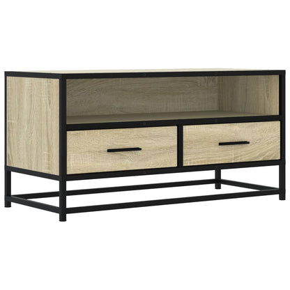 Mobile TV Rovere Sonoma 80x34,5x40 cm Legno Multistrato Metallo