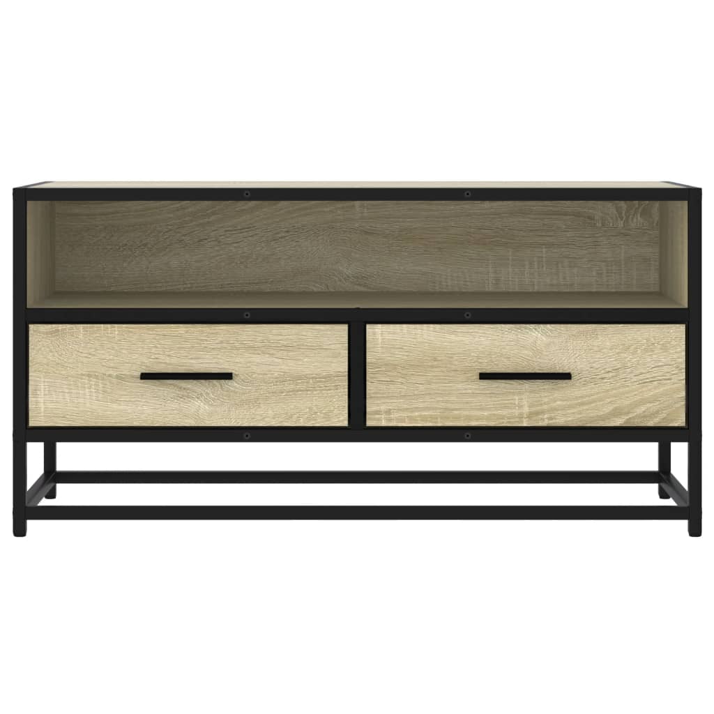 Mobile TV Rovere Sonoma 80x34,5x40 cm Legno Multistrato Metallo