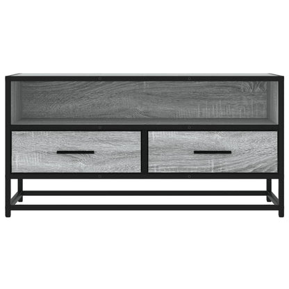 Mobile TV Grigio Sonoma 80x34,5x40 cm Legno Multistrato Metallo