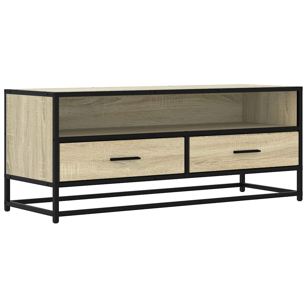 Mobile TV Rovere Sonoma 100x34,5x40cm Legno Multistrato Metallo