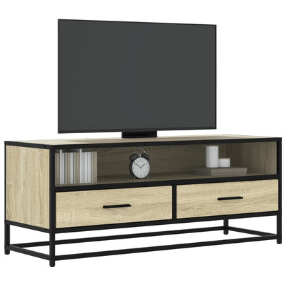 Mobile TV Rovere Sonoma 100x34,5x40cm Legno Multistrato Metallo