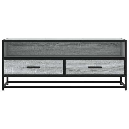 Mobile TV Grigio Sonoma 100x34,5x40cm Legno Multistrato Metallo