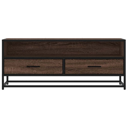 Mobile TV Rovere Marrone 100x34,5x40 cm Multistrato e Metallo
