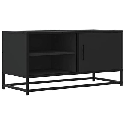Mobile TV Nero 80x34,5x40cm in Truciolato e Metallo