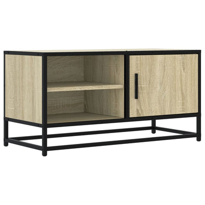 Mobile TV Rovere Sonoma 80x34,5x40 cm Legno Multistrato Metallo