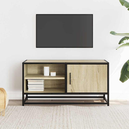 Mobile TV Rovere Sonoma 80x34,5x40 cm Legno Multistrato Metallo