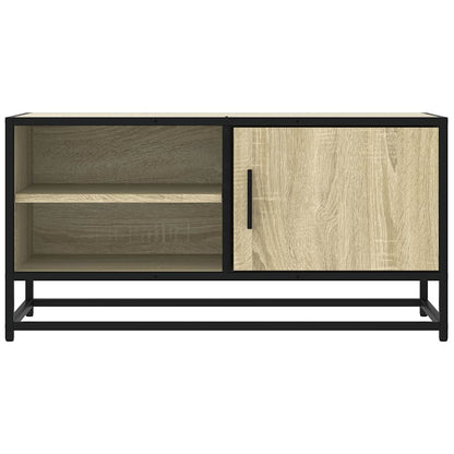 Mobile TV Rovere Sonoma 80x34,5x40 cm Legno Multistrato Metallo