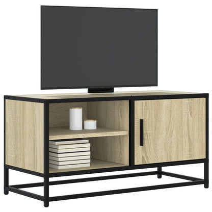Mobile TV Rovere Sonoma 80x34,5x40 cm Legno Multistrato Metallo