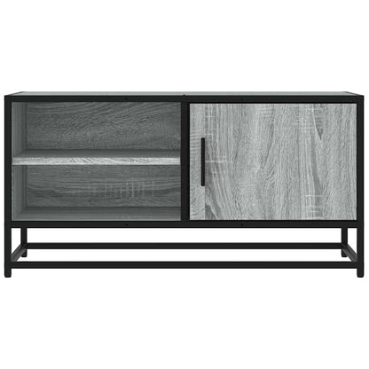 Mobile TV Grigio Sonoma 80x34,5x40 cm Legno Multistrato Metallo