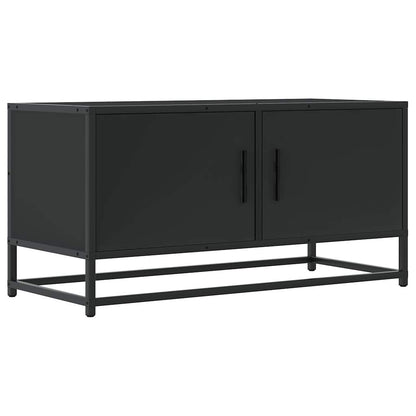 Mobile TV Nero 80x34,5x40 cm in Truciolato e Metallo