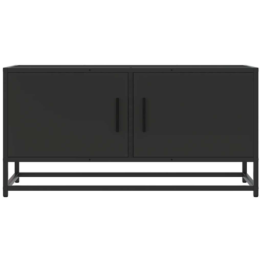 Mobile TV Nero 80x34,5x40 cm in Truciolato e Metallo