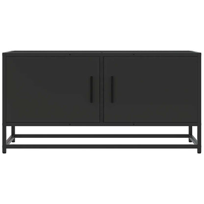 Mobile TV Nero 80x34,5x40 cm in Truciolato e Metallo