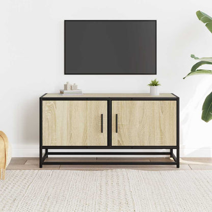 Mobile TV Rovere Sonoma 80x34,5x40 cm Legno Multistrato Metallo