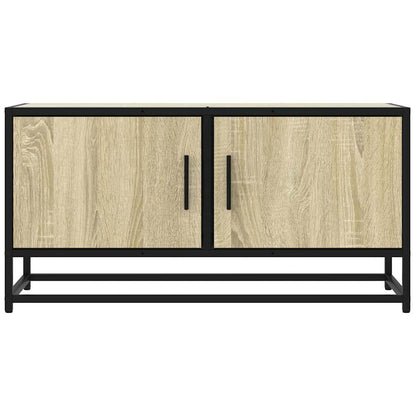 Mobile TV Rovere Sonoma 80x34,5x40 cm Legno Multistrato Metallo