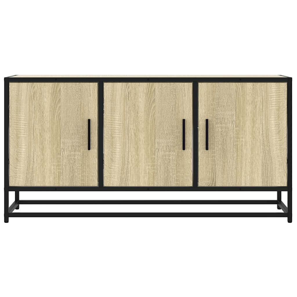 Mobile TV Rovere Sonoma 100x35x50 cm Legno Multistrato Metallo