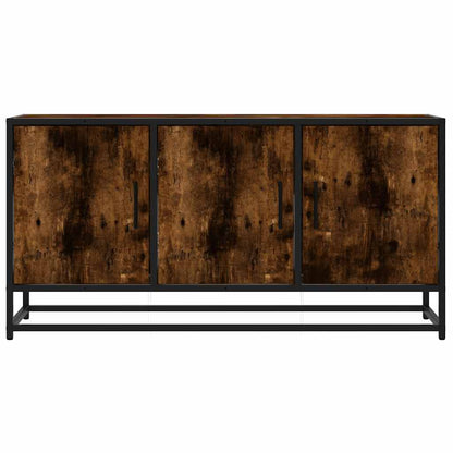Mobile TV Rovere Fumo 100x35x50 cm Legno Multistrato e Metallo