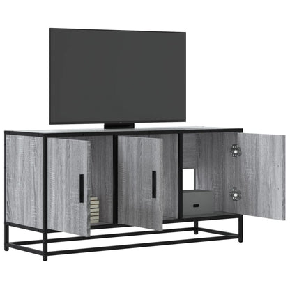 Mobile TV Grigio Sonoma 100x35x50 cm Legno Multistrato Metallo
