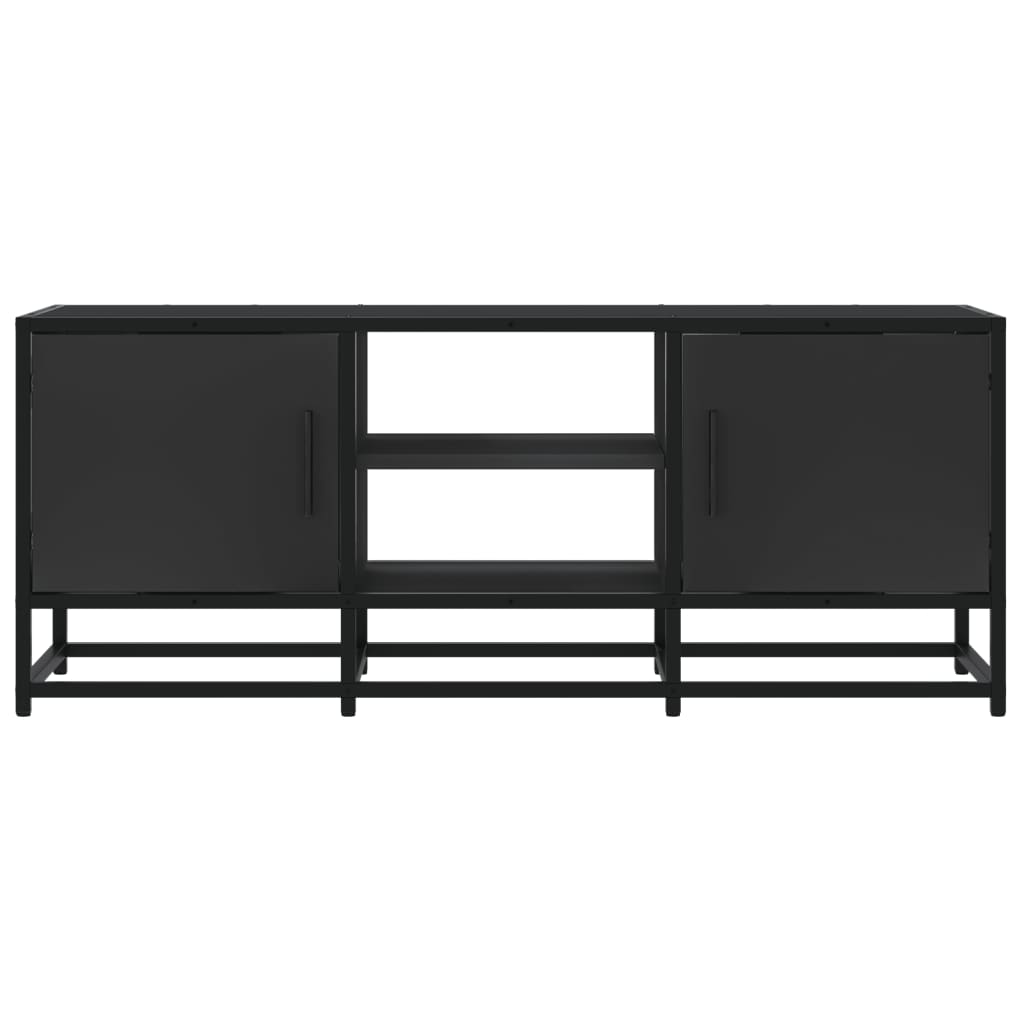 Mobile Porta TV Nero 100x35x41 cm in Truciolato e Metallo