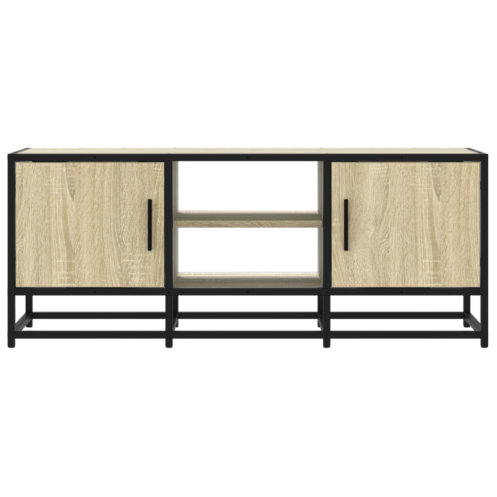 Mobile TV Rovere Sonoma 100x35x41 cm Legno Multistrato Metallo