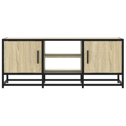 Mobile TV Rovere Sonoma 100x35x41 cm Legno Multistrato Metallo