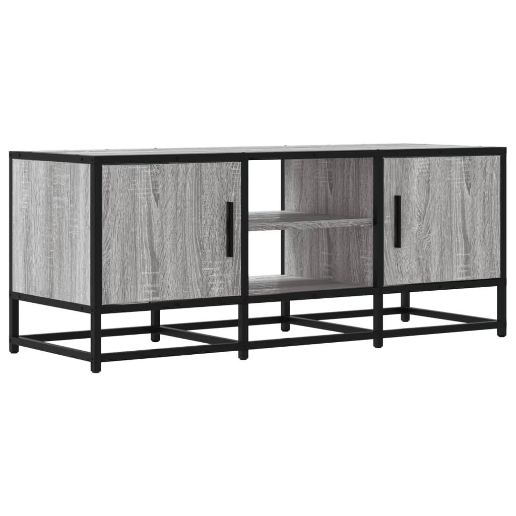 Mobile TV Grigio Sonoma 100x35x41 cm Legno Multistrato Metallo