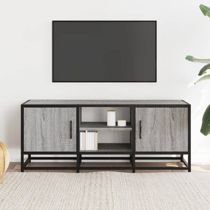 Mobile TV Grigio Sonoma 100x35x41 cm Legno Multistrato Metallo