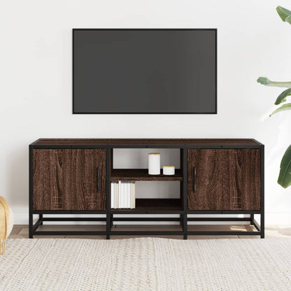 Mobile TV Rovere Marrone 100x35x41 cm Legno Multistrato Metallo