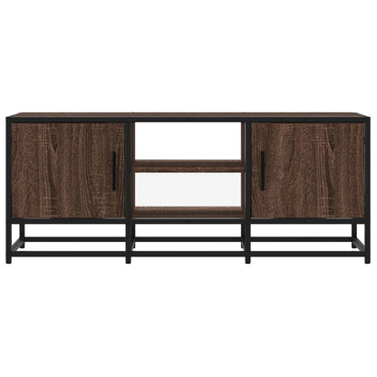 Mobile TV Rovere Marrone 100x35x41 cm Legno Multistrato Metallo