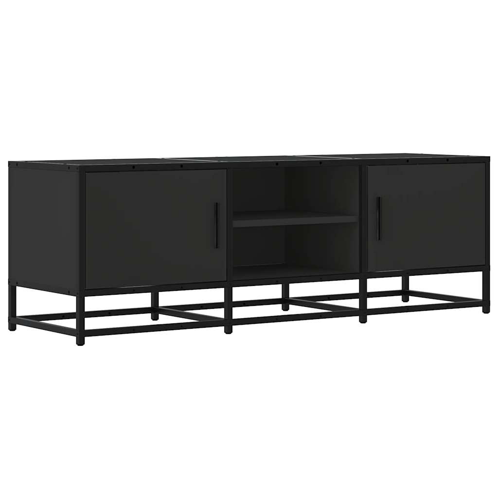 Mobile Porta TV Nero 120x35x41 cm in Truciolato e Metallo