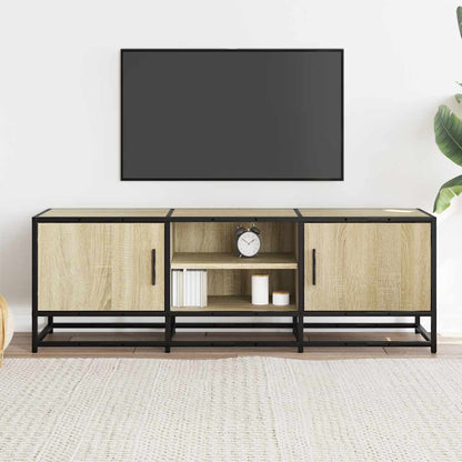 Mobile TV Rovere Sonoma 120x35x41cm Legno Multistrato e Metallo