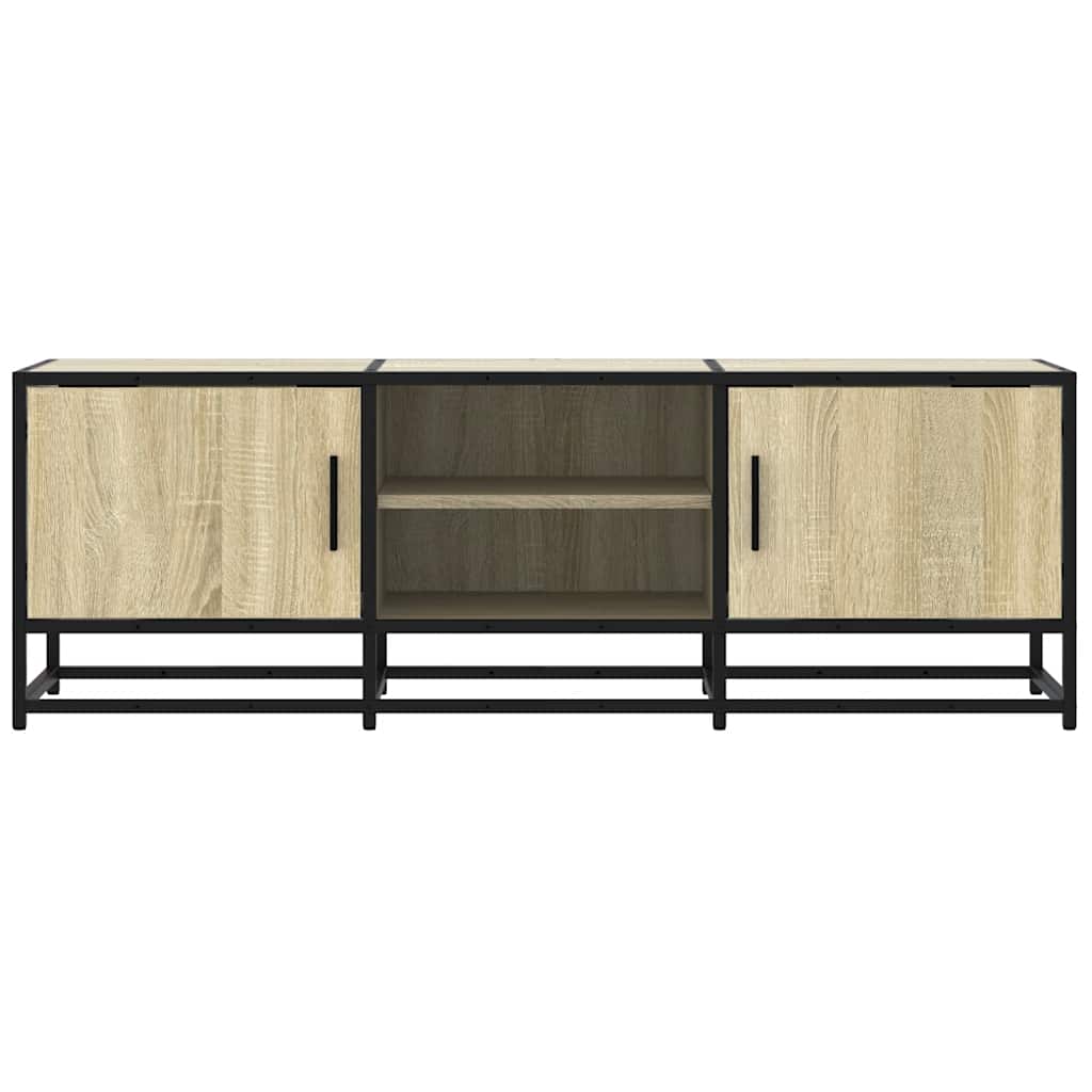 Mobile TV Rovere Sonoma 120x35x41cm Legno Multistrato e Metallo