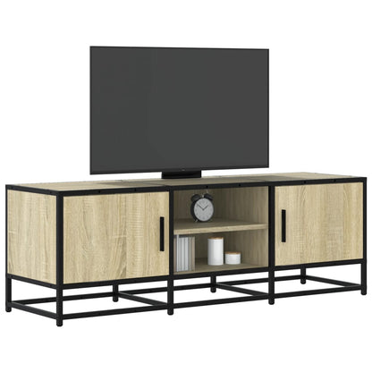 Mobile TV Rovere Sonoma 120x35x41cm Legno Multistrato e Metallo