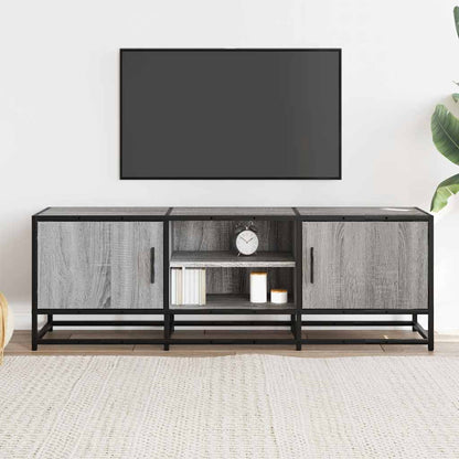 Mobile TV Grigio Sonoma 120x35x41cm Legno Multistrato e Metallo