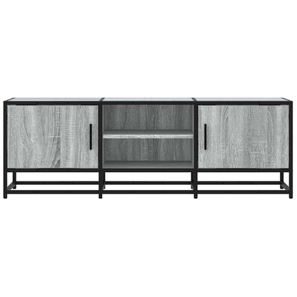 Mobile TV Grigio Sonoma 120x35x41cm Legno Multistrato e Metallo