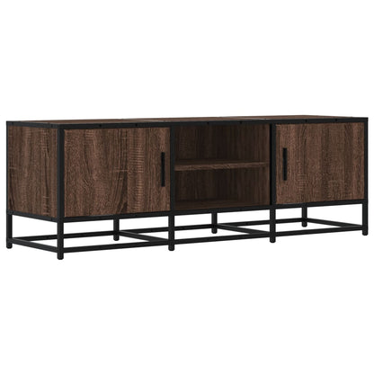 Mobile TV Rovere Marrone 120x35x41 cm Legno Multistrato Metallo