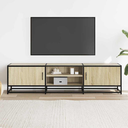 Mobile TV Rovere Sonoma 160x35x41cm Legno Multistrato e Metallo
