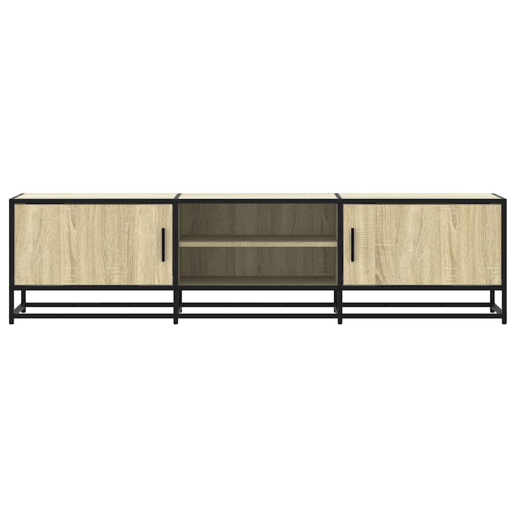 Mobile TV Rovere Sonoma 160x35x41cm Legno Multistrato e Metallo