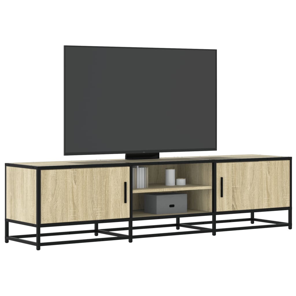 Mobile TV Rovere Sonoma 160x35x41cm Legno Multistrato e Metallo