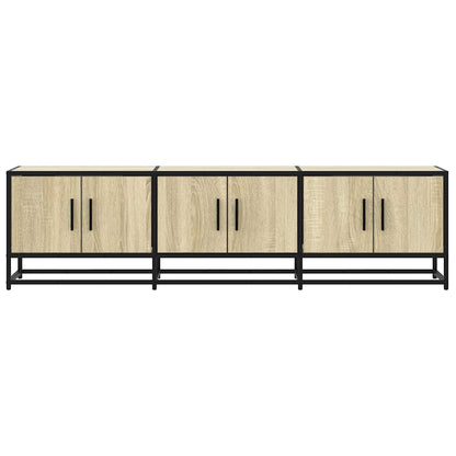 Mobile TV Rovere Sonoma 150x35x41 cm in Truciolato e Metallo