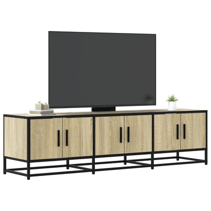 Mobile TV Rovere Sonoma 150x35x41 cm in Truciolato e Metallo