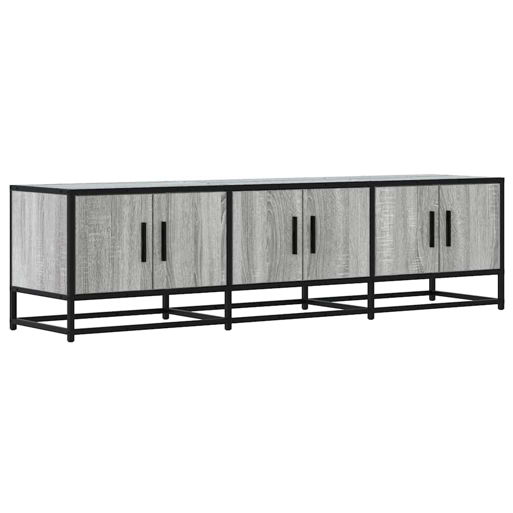 Mobile TV Grigio Sonoma 150x35x41cm in Truciolato e Metallo