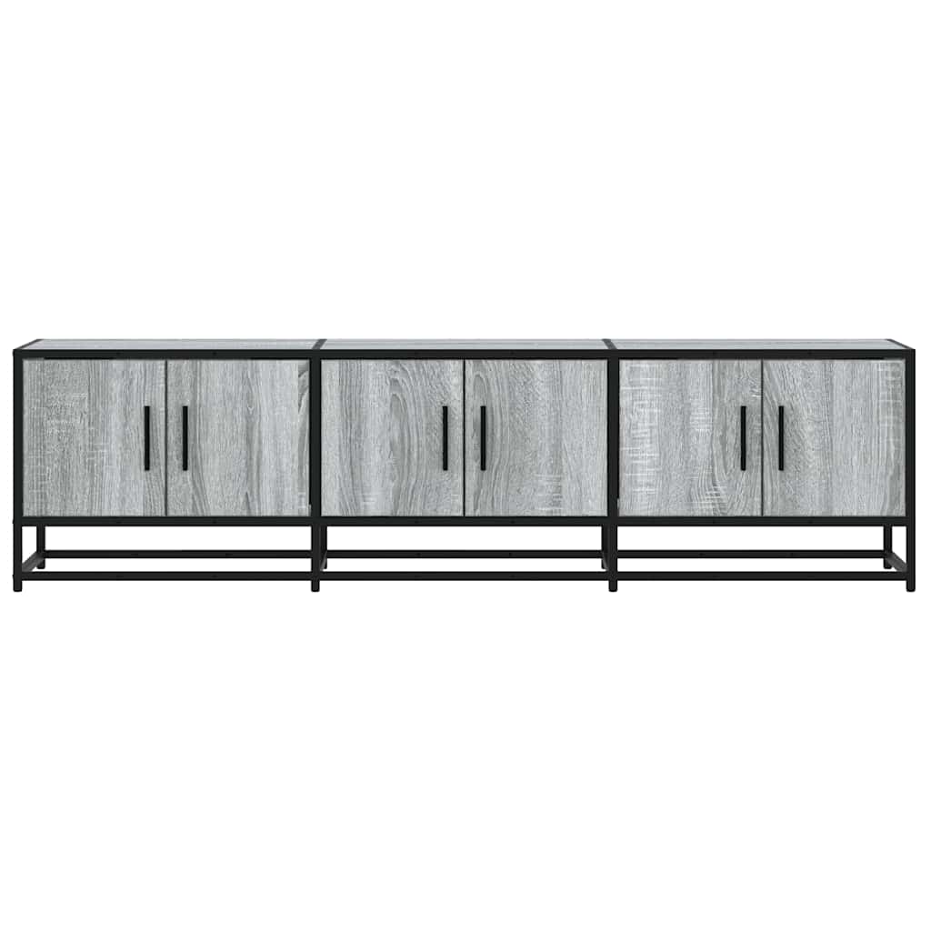 Mobile TV Grigio Sonoma 150x35x41cm in Truciolato e Metallo