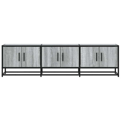 Mobile TV Grigio Sonoma 150x35x41cm in Truciolato e Metallo
